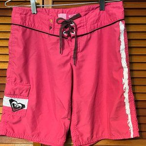 Junior's Used Dark Pink Roxy Board Shorts - Size 3